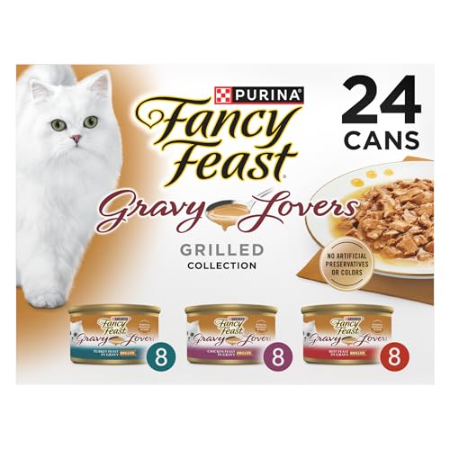 Fancy Feast Wet Cat Food, Gravy Lovers, Poultry & Beef Variety Pack, 3-Ounce Can, Pack of 24