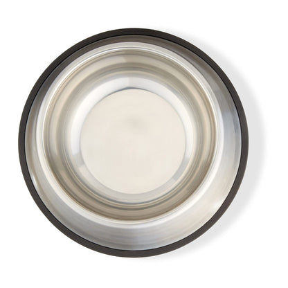 Amazon Basics - plato tazón de acero inoxidable para agua y comida para perros, juego de 2 (10 x 2.8 pulgadas)