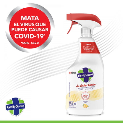 Family Guard Desinfectante, Limpiador Multisuperficies, Aroma Cítrica, 650mL