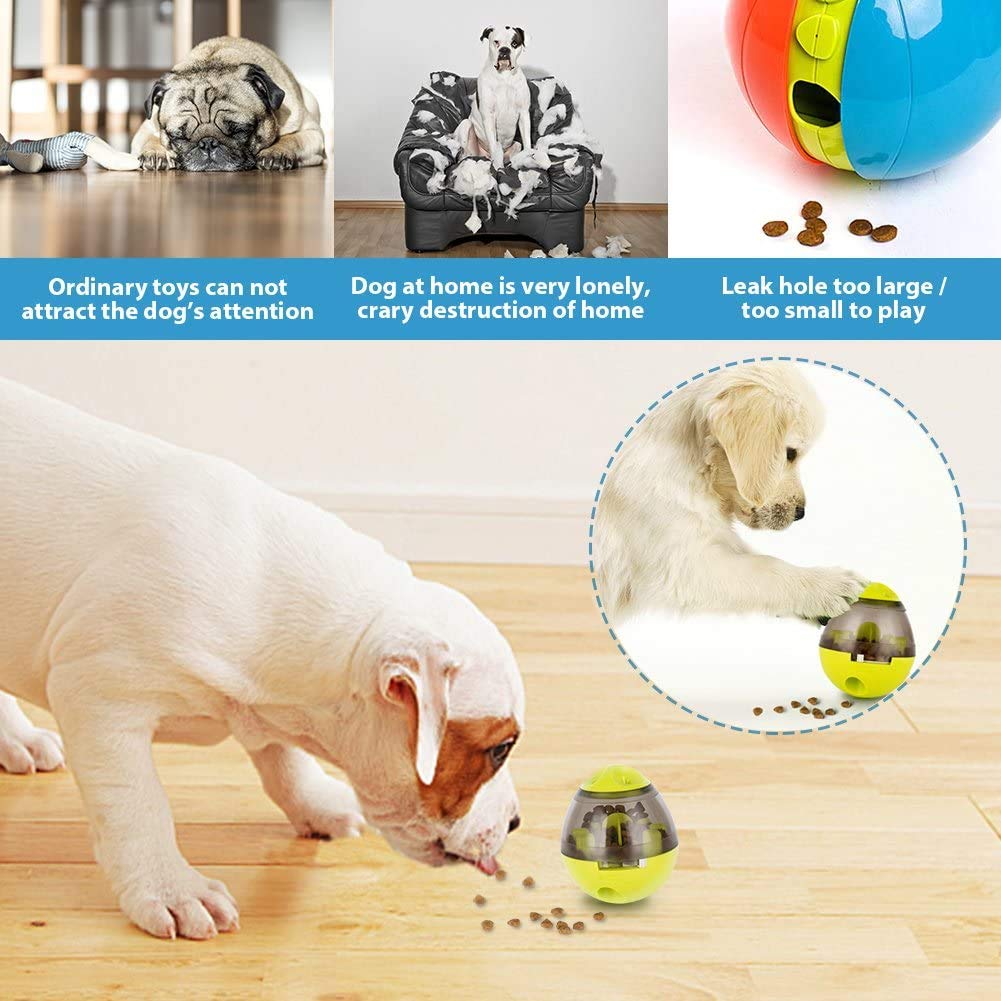 Uplayteck Juguetes para Perros, Pets IQ Treat Ball Pelotas de Juguetes Interactivos para Mascotas Divertido comedero para Perros con Alimentación Lenta, Alimentador Premios para Perros y Gatos