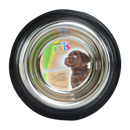 Fancy Pets Plato de Acero Inoxidable para Perro con 8 Onzas o 227 Gramos