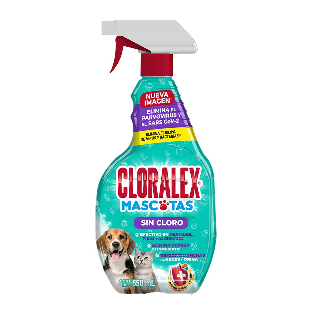 Cloralex Mascotas para Interior, Eliminador de Olores, 650 ml
