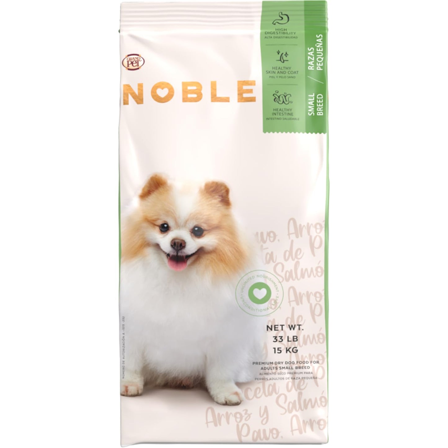 GrandPet Noble, Croquetas para Perros Adultos Raza pequeña 15kg