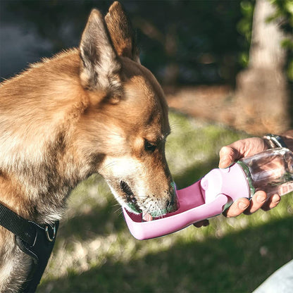 Botella de agua para perros,Botella de agua portátil plegable para mascotas , dispensador de agua portátil para cachorros a prueba de fugas con alimentador para mascotas para caminar al aire libre, senderismo, viajes, plástico de grado alimenticio (Rosa-3