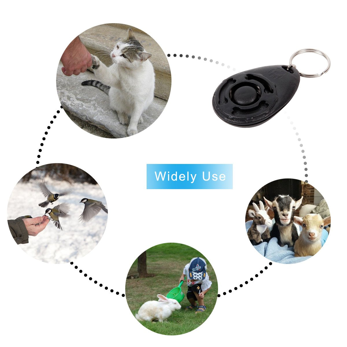 Clicker para Perro, [4 Piezas, Multicolor] Diyife Entrenamiento Clicker Con Correa de Muñeca para Perro Gato Caballo