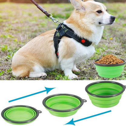 Wolfi Platos Plegables para Perro perfectos para Viajar/Tazones para Perro Grado alimenticio Libre de BPA/Tazón para Perro portátil y Plegable para Comer y Beber/Collapsible Dog Bowl/Plato para Perro