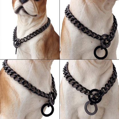 W/W Lifetime Collar de Entrenamiento Duradero para Perros, Cadena de acero Inoxidable Fuerte para Pastor alemán Pitbull y Perros Grandes.