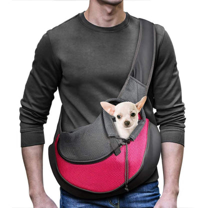 Rabbitstorm Mochila para Mascotas, Correa Ajustable de Manos Libres, Malla Transpirable de Doble Cara, Adecuada para 11 Libras, Adecuada para Gatos y Perros Pequeños, Viajes al Aire Libre (Rosa Roja)