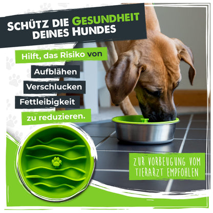 Mighty Paw Cuencos de alimentación lenta para perros | Cuenco de alimentación lenta para perros, cuenco de comida para perros, comedero lento para perros, cuenco de alimentación lenta para perros de raza grande y perros pequeños, cuenco de comida para cac