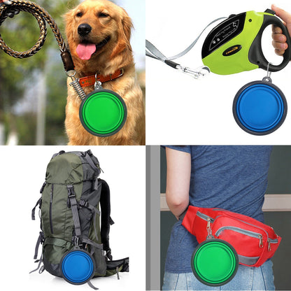 Wolfi Platos Plegables para Perro perfectos para Viajar/Tazones para Perro Grado alimenticio Libre de BPA/Tazón para Perro portátil y Plegable para Comer y Beber/Collapsible Dog Bowl/Plato para Perro