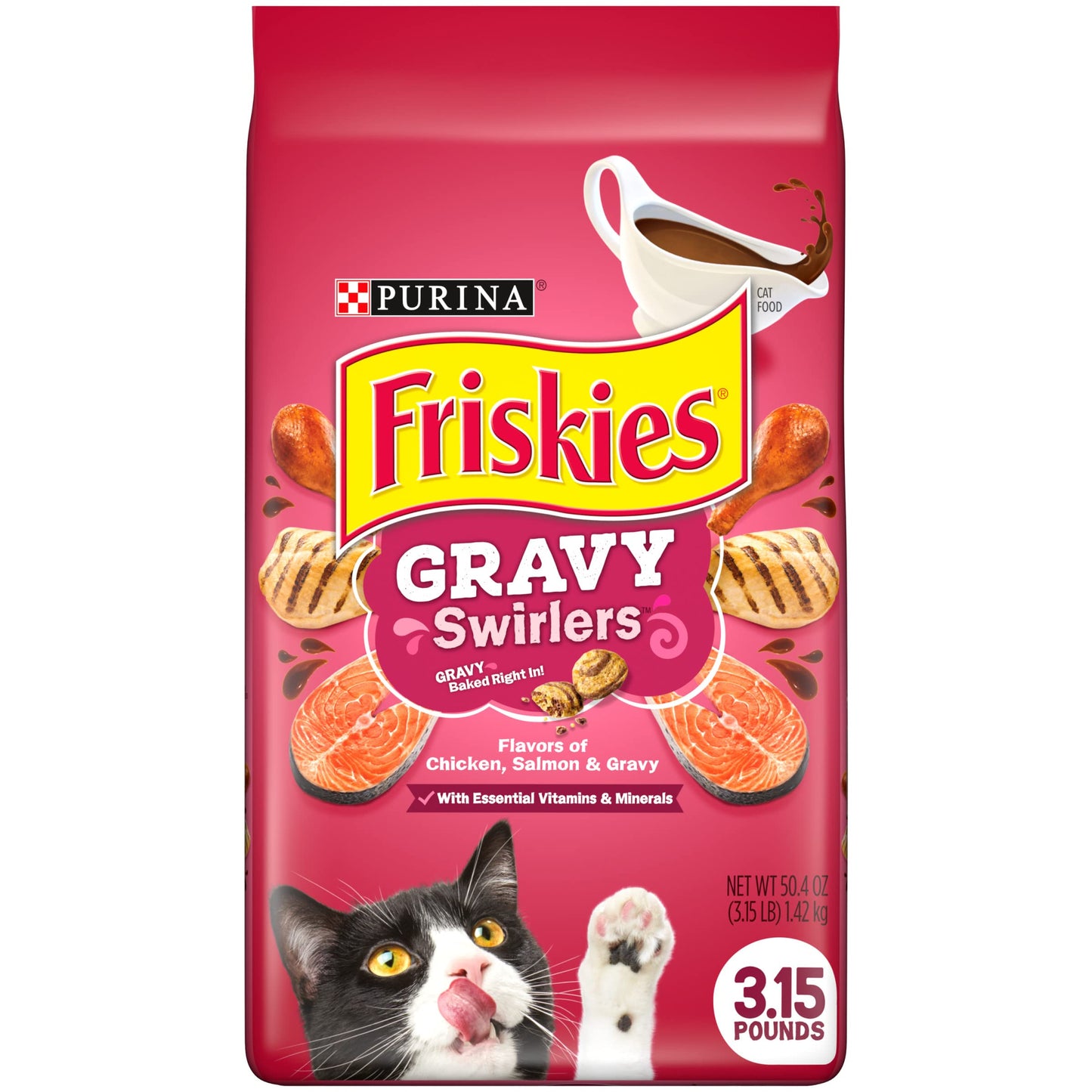 Purina Friskies Gravy Swirlers Adult Dry Cat Food