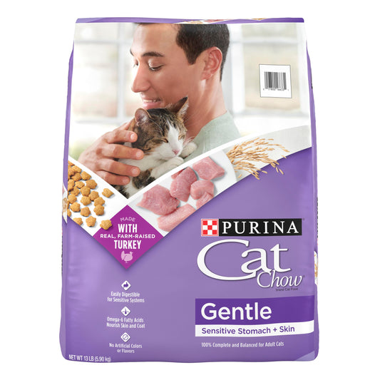 Purina Cat Chow Dry Cat Food, Gentle, 13-pound Bag, Pack of 1