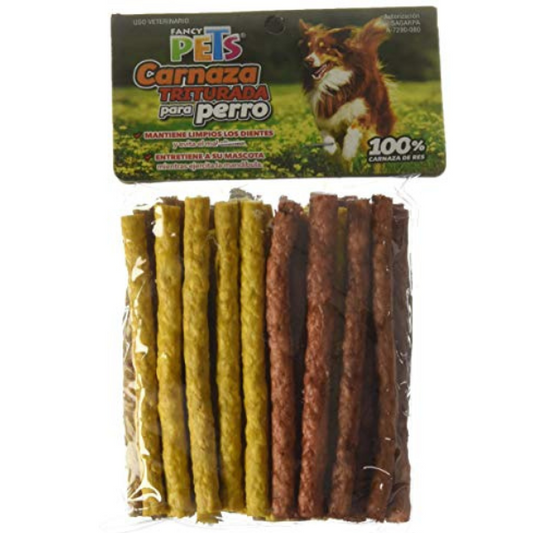 Fancy Pets Palitos de Carnaza de Res Sabores Variados para Perros con 40 Piezas