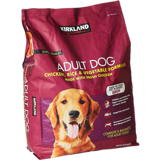 Kirkland - Kirkland D.ESHOP® Alimento para Perro Adulto Pollo, arroz y Vegetales 18.14 kg