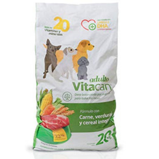 Vitacan Adulto Croqueta, Alimento para Perro Formulado con Antioxidantes, DHA y Pre/Probióticos 20 Kg