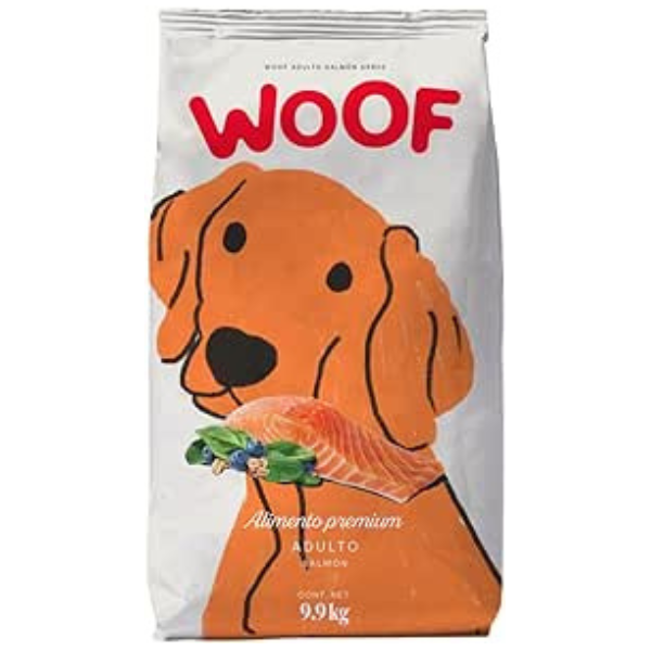 WOOF Croquetas Naturales para Perro - Sin maíz, Trigo, SOJA, sin Conservadores ni saborizantes Artificiales (Salmón) (9.9 kg)