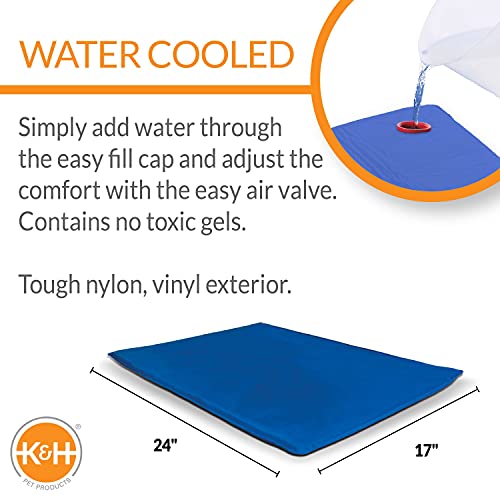 K&amp;H PET PRODUCTS Cool Bed III - Cama refrescante para Perro, tamaño pequeño, Color Azul, 17 x 24 Pulgadas