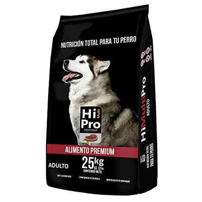 HI MULTI PRO Alimento Premium para Perro Adulto 25kg. con probióticos y Proteínas de Alto Valor biológico