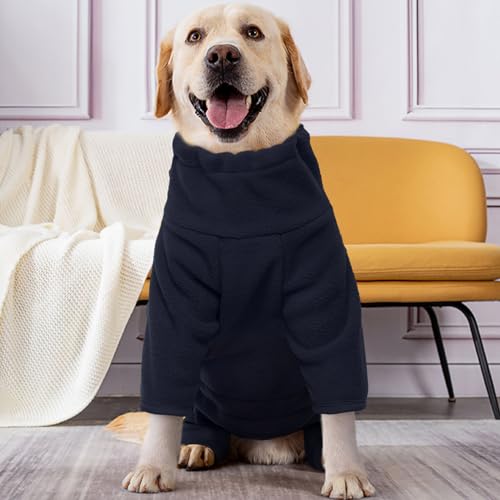 ROZKITCH - Abrigo invierno para perro, pijama-suéter de forro polar suave, resistente al viento, clima frío, para perros pequeños, medianos y grandes, para caminata, senderismo, viajes, dormir