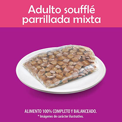 Whiskas 10175039 Alimento Húmedo para Gato Adulto con Sabor a Soufflé Parrillada Mixta, 85 gr x 24 uds, Morado