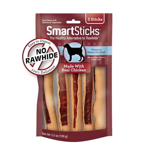 Smartbones Premios para Perro con Pollo y Vegetales Sticks 24 Paquetes de 5 Piezas C/U
