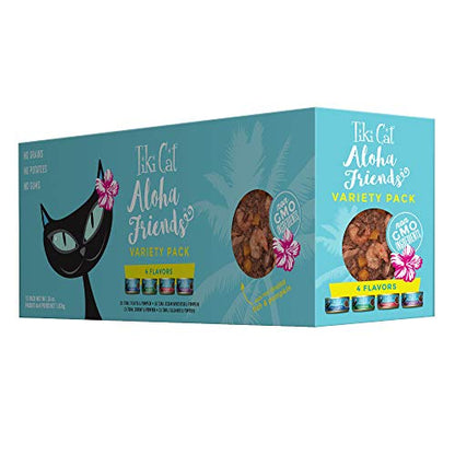 Tiki Cat Aloha Friends Wet Food with Shredded Chicken for Adult Cats & Kittens