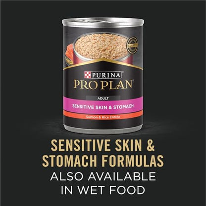 Purina Pro Plan Dry Dog Food, Focus, Adult Sensitive Skin & Stomach Salmon & Rice Formula, 30-Pound Bag, Pack of 1
