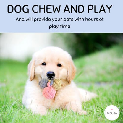 Juguete para perros | Juguete dental de cuerda de algodón para perros pequeños y medianos, diversión retorcida con colorido juego de dentición | Energiza a tu mascota para mantenerlos ocupados | Larga duración | Masticar la dentición