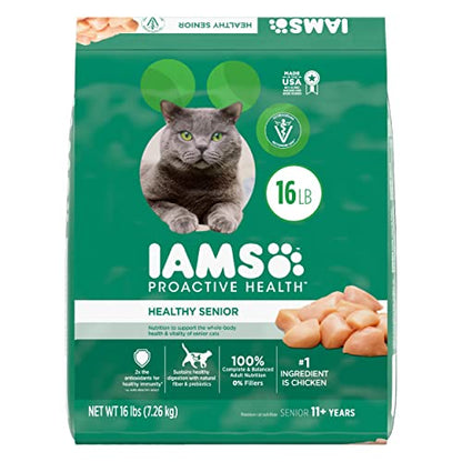 IAMS Proactive Health Senior Plus (11 años y mayores) Receta de pollo Alimento seco para gatos 16 libras