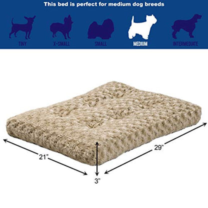 Cama para mascotas MidWest Homes for Pets, cama de lujo para perros y gatos, ideal para jaulas de perros, lavable a máquina y apta para secadora, Mocha, 76.2 cm