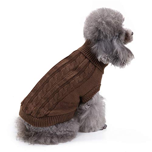 Suéter para perro, cálido, para perros pequeños, medianos y grandes, lindo suéter de punto clásico, para gato o perro.