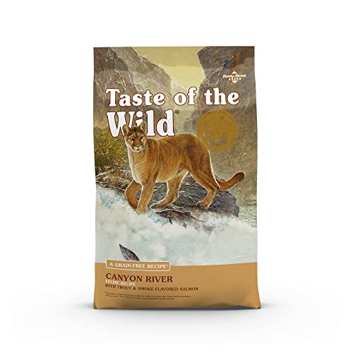 Taste Of The Wild Receta de carne real alta en proteínas y sin cereales Alimento seco premium para gatos Canyon River