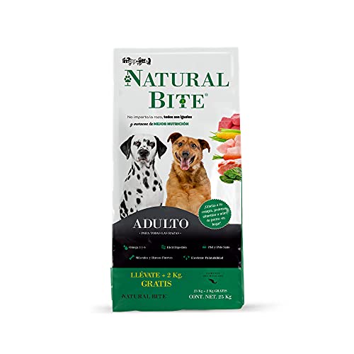 Natural Bite Alimento para Perro Adulto Carne con Vegetales Croquetas 25Kg