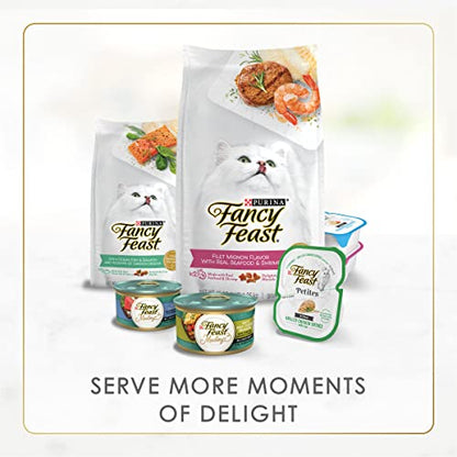 PURINA Fancy Feast - Paquete variado de comida húmeda para gatos Grilled Seafood Collection, treinta latas de 3 onzas