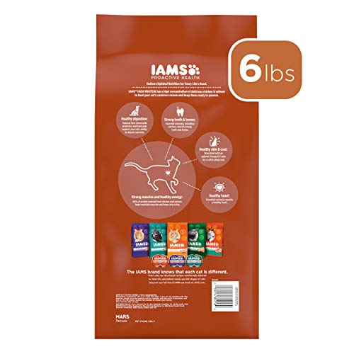 Iams Proactive Health High Protein Adult Dry Cat Food With Chicken & Salmon, 6 Pound Bag