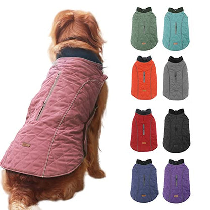 EMUST - Abrigos de invierno para perros, para clima frío, estilo británico resistente al viento, chaleco para perros pequeños, abrigos para invierno, XS