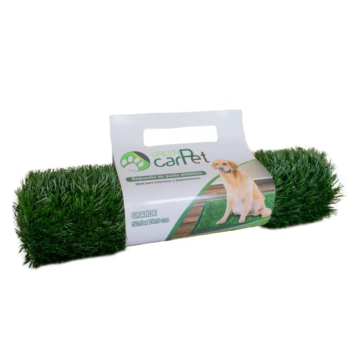GREEN CARPET Repuesto para Tapete Entrenador Pasto Sintético Baño para Mascotas (Grande 50x76cm)