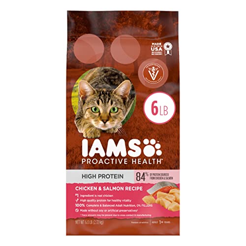 Iams Proactive Health High Protein Adult Dry Cat Food With Chicken & Salmon, 6 Pound Bag