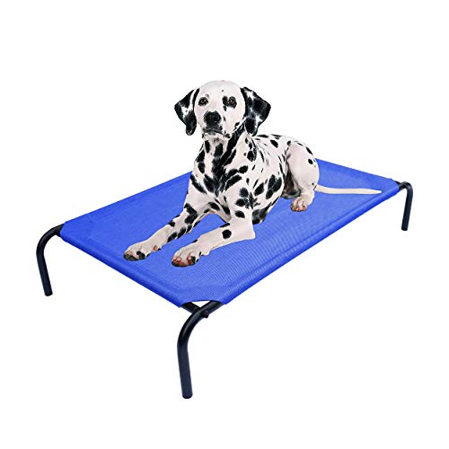 Cama elevada para mascotas portátil con marco de acero resistente, cuna para mascotas con enfriamiento elevado de PHYEX