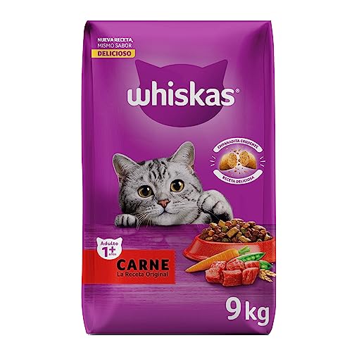 Whiskas - Whiskas Whiskas alimento para Gatos Adultos Sabor Carne Receta Orginal 9Kg Violeta