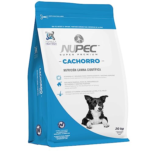 Nupec croquetas para Perros, Cachorros, con Vitamina E y Selenio, presentación de 20 kg.