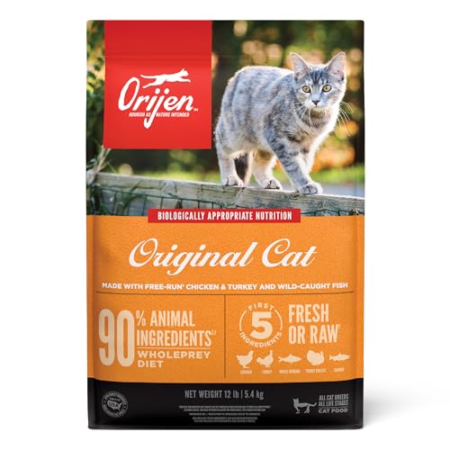 ORIJEN Dry Cat Food, Cat & Kitten, Biologically Appropriate & Grain Free, 12 Pounds