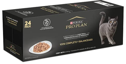 Purina Pro Plan Pouches Pouch Gato Adulto Salmón 85g, Caja con 24 piezas