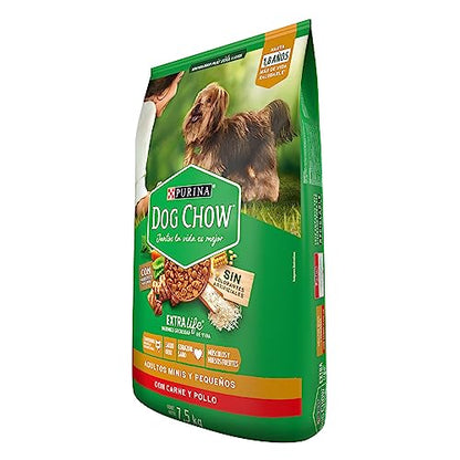 Purina Dog Chow Comida para Perros Adultos, Razas Minis y Pequeñas, 7.5 kg