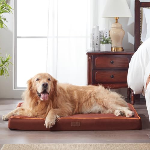 SunStyle Home - Cama para perro grande cama para perro pequeño cama para perro cama L para perro hasta 50/75/100 libras de espuma ortopédica para huevos