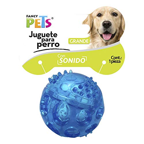 Fancy Pets Pelota de Juguete Grande con Sonido para Perro Color Azul