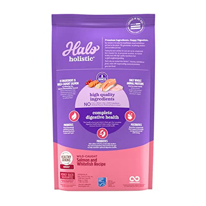 Halo Adult Dry Cat Food, Wild Salmon & Whitefish 6-Pound Bag
