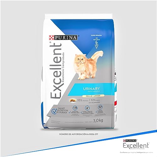 Purina Excellent Alimento para Gatos Adulto Urinario Pollo y Arroz 7.5 kg