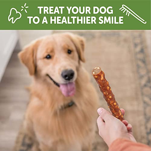 WHIMZEES Golosinas dentales naturales para perros sin cereales, salchicha vegetal grande, bolsa de 7
