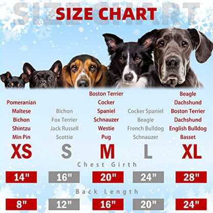 SCENEREAL Ropa de invierno para perro, chaqueta reversible, abrigo cálido, resistente al viento, chaleco a cuadros, traje de Navidad para perros pequeños, medianos y grandes, mascotas en clima frío
